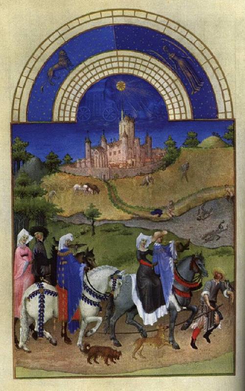 LIMBOURG brothers Les trs riches heures du Duc de Berry: Aout (August) sg